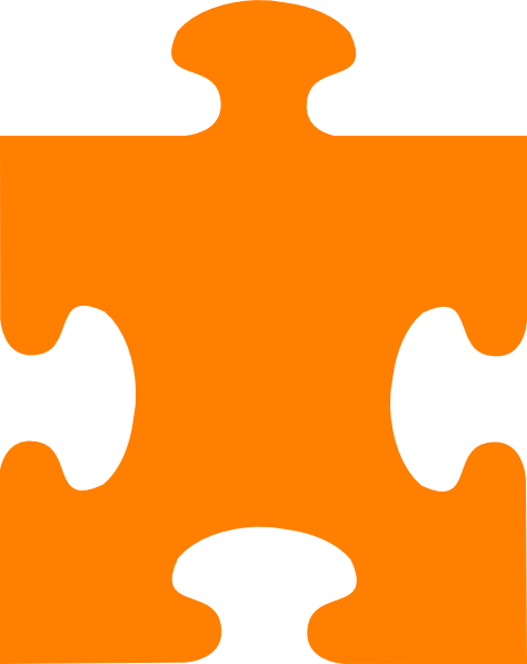 Orange Puzzle Piece Clip Art at Clker.com - vector clip art online ...
