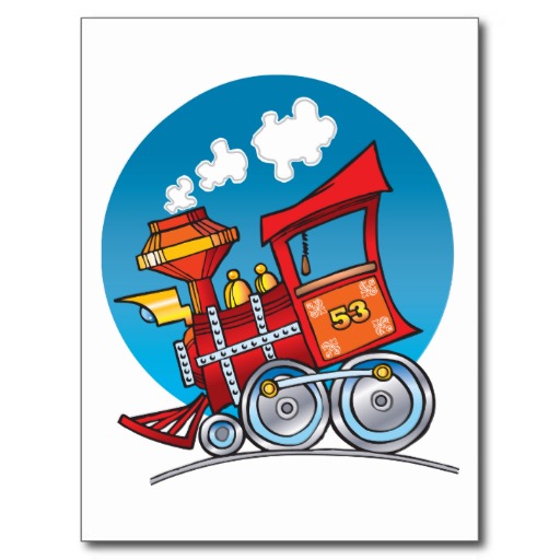 Cartoon Train Engine Post Cards | Zazzle