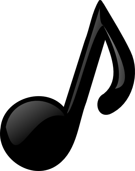 Black Eighth Note clip art - vector clip art online, royalty free ...
