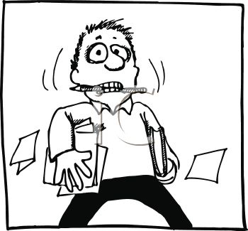 Stressed Out Person Clipart