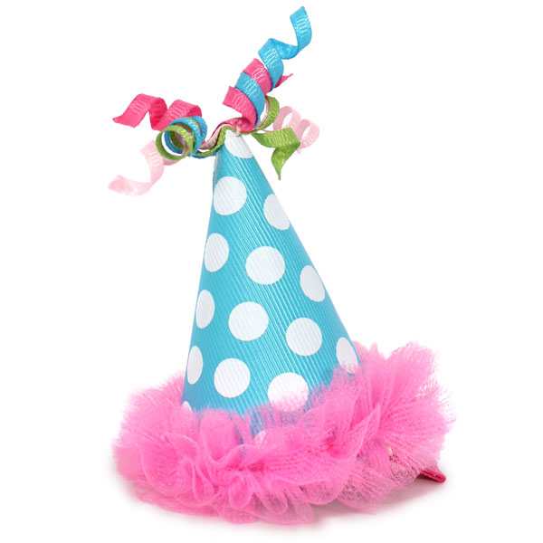 Mud Pie Chiffon Party Hat Clip at Birthday Direct