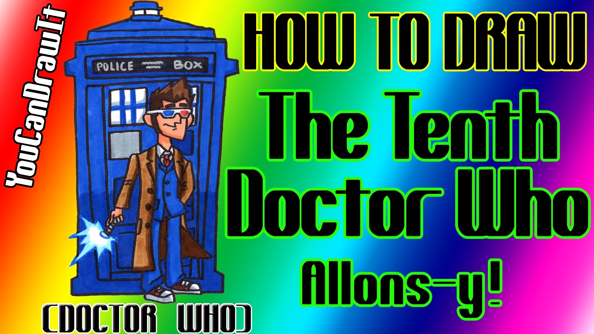 How To Draw The Tenth Doctor with Tardis from Doctor Who ...
