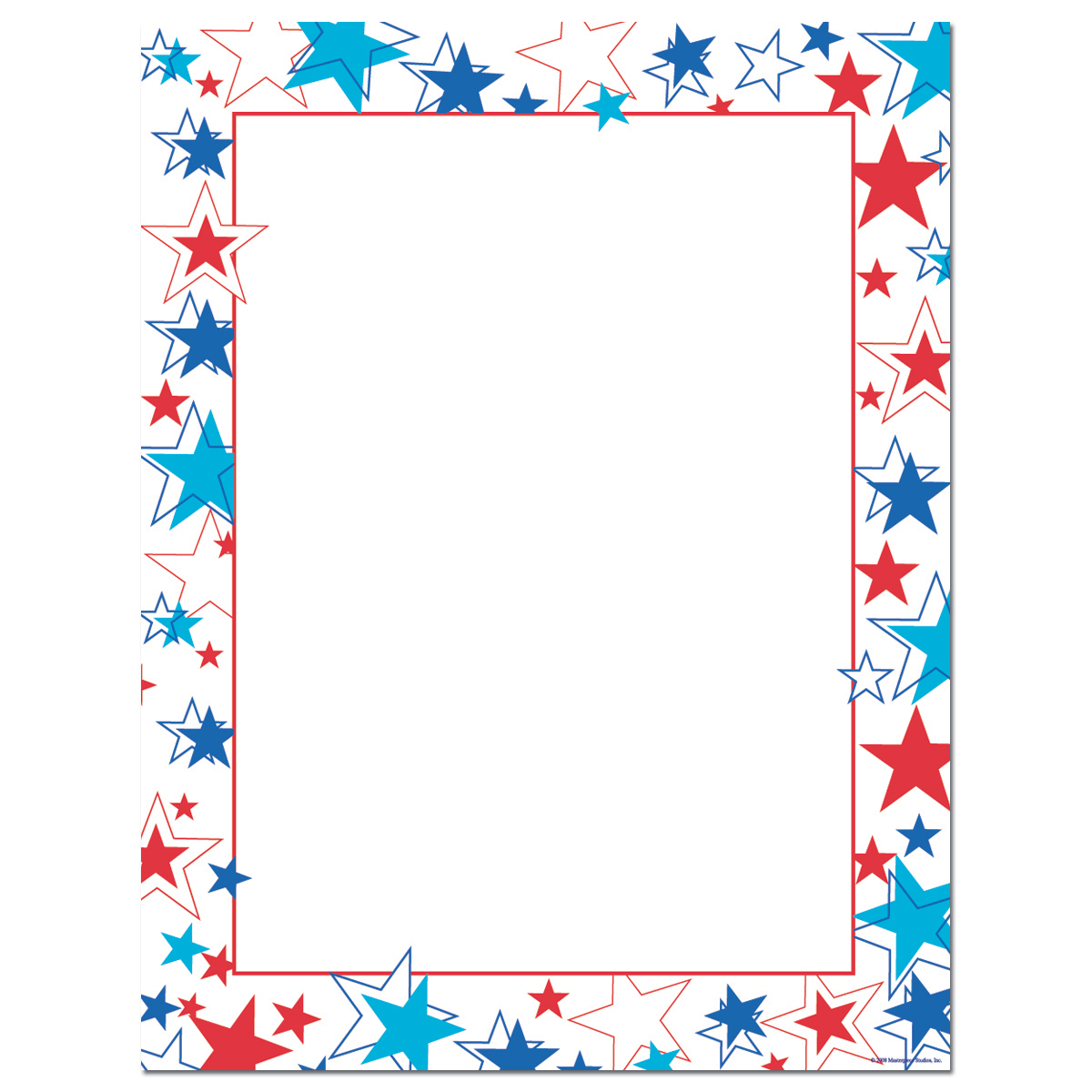 Quick View - MALH006 - "Red White and Blue Stars Letterhead "