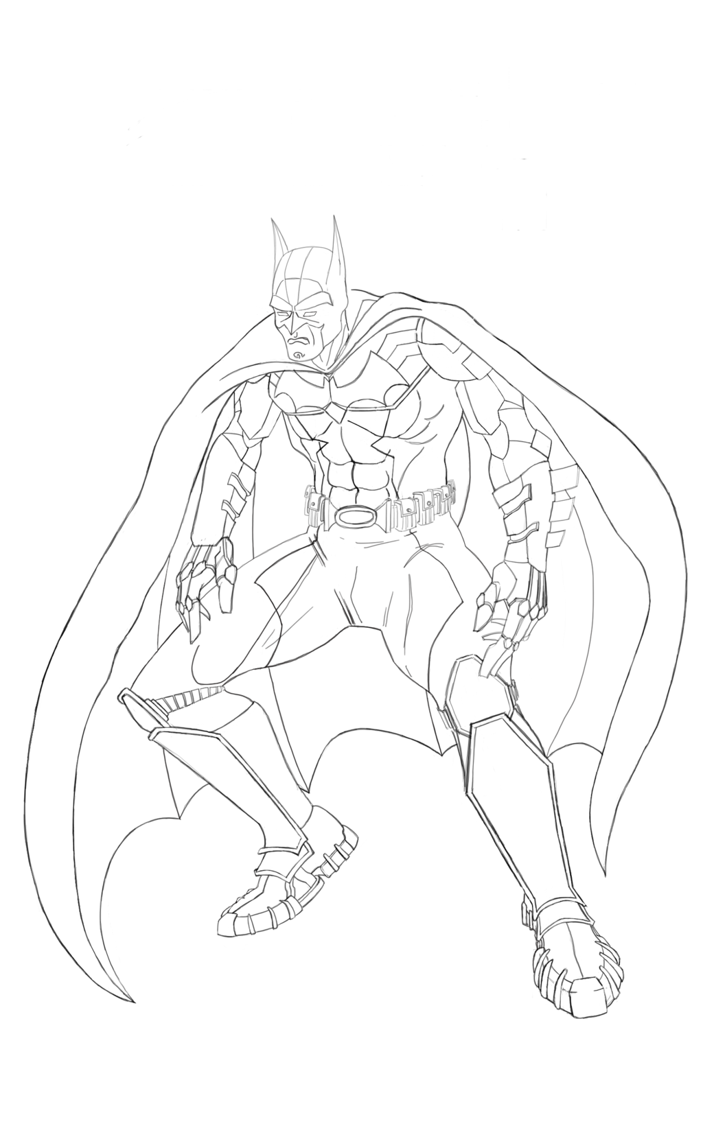 Batman Line-Art by FlatsBySaul on DeviantArt