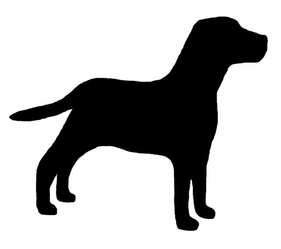 Labrador Retriever Dog Lab Profile Silhouette by Stoneponies