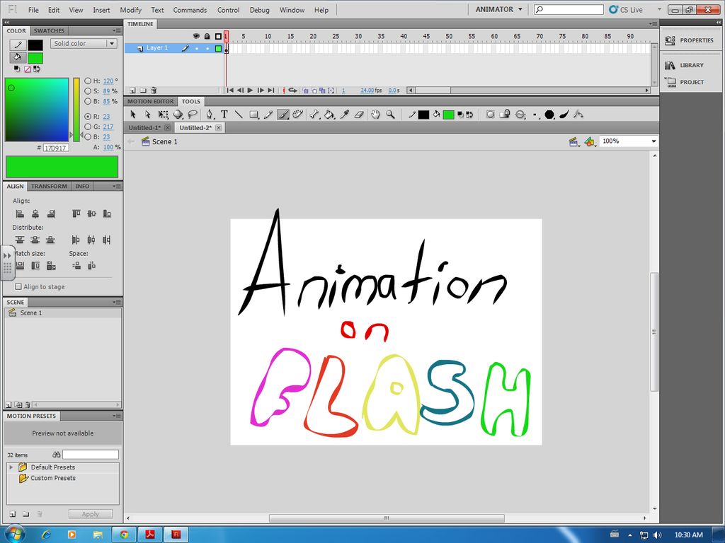 How to make an animation on Adobe Flash