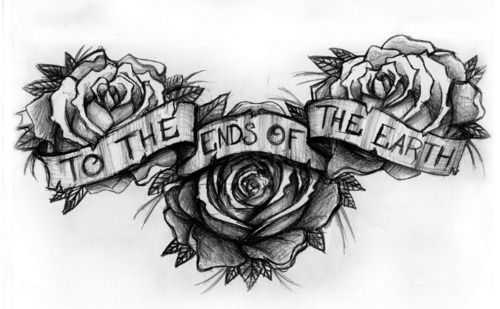 Images For - Heart Drawings With Ribbons And Roses