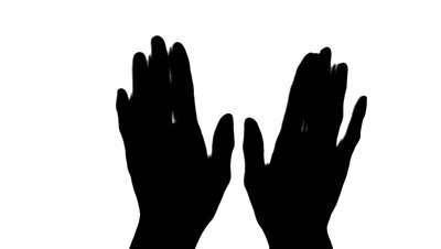 Hand Waving Silhouette - White Stock Footage Video 529498 ...