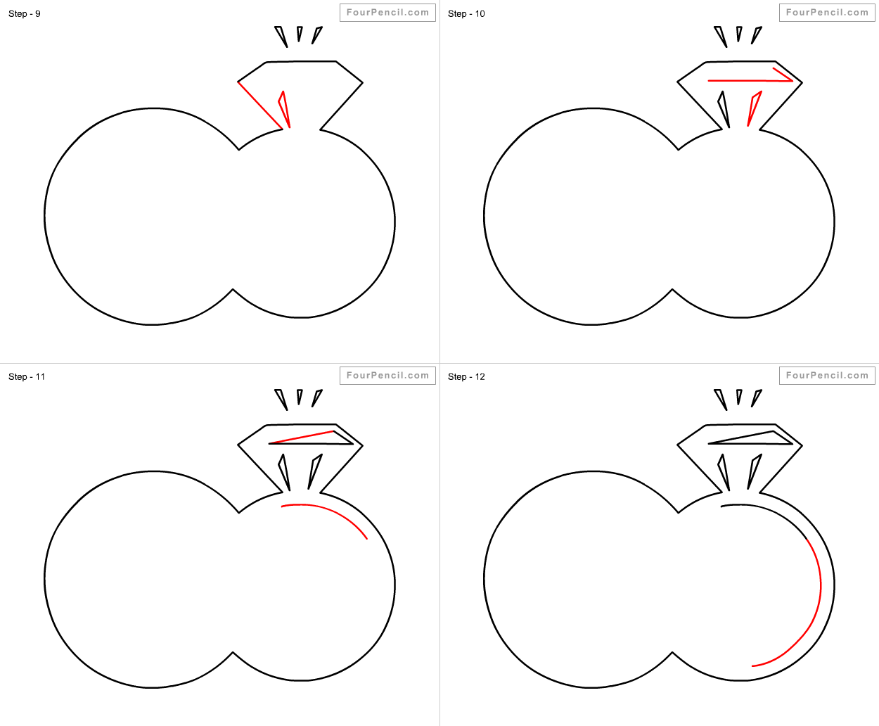 How to draw a Ring for kids - Step by step