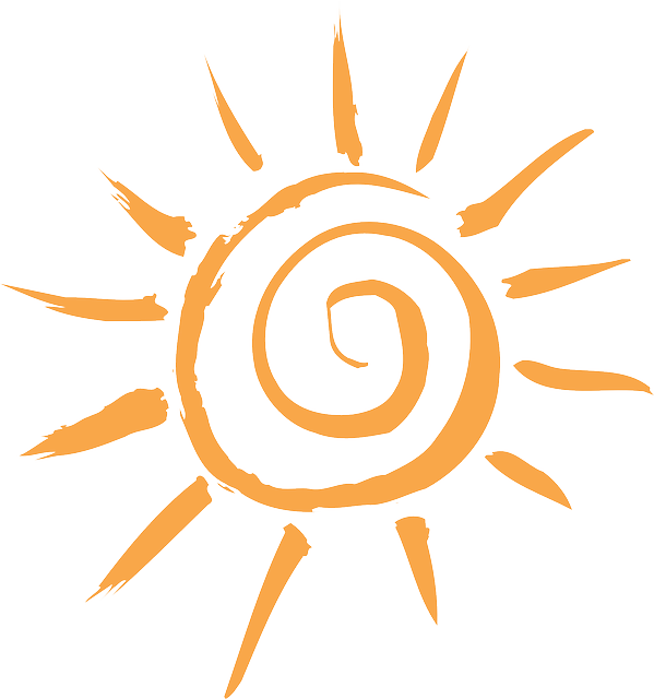 SIMPLE, SUN, CARTOON, ORANGE, FREE, SUNSHINE, SOL - Public Domain ...
