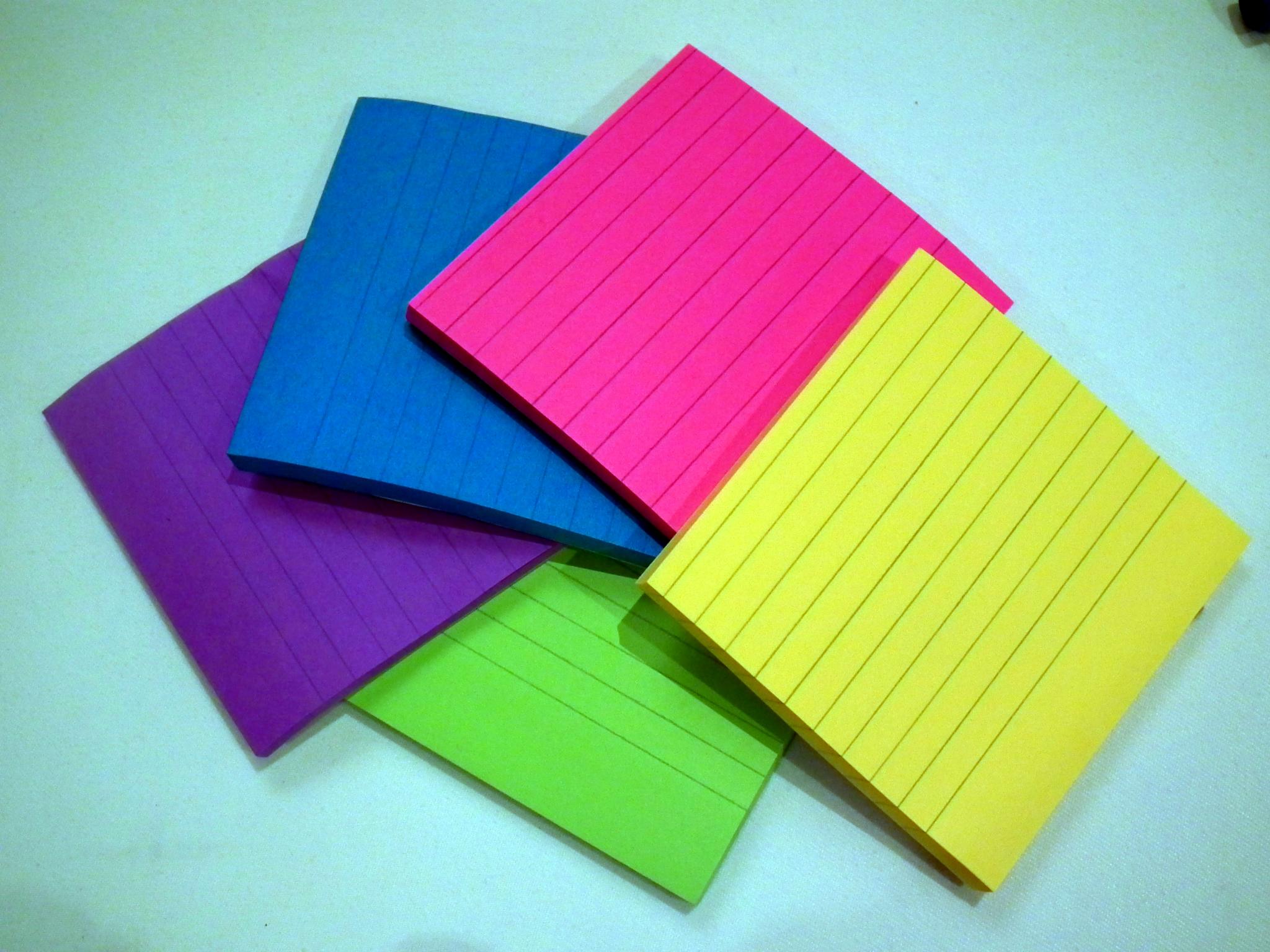 File:Sticky Notes in different colors.jpg - Wikimedia Commons