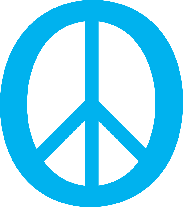 Deep Sky Blue 2 Peace Symbol 11 dweeb peacesymbol.org Peace Symbol ...