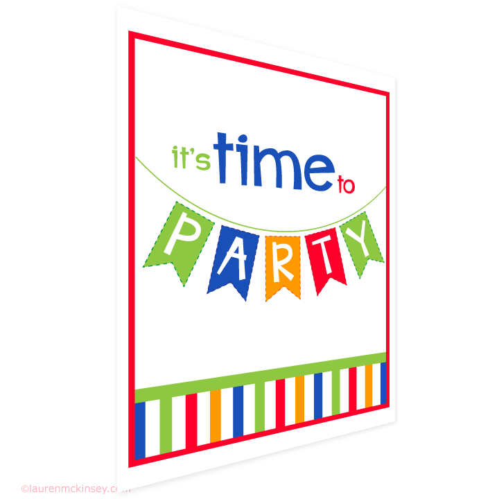signs{it's a birthday party for boys} | Lauren McKinsey Printables
