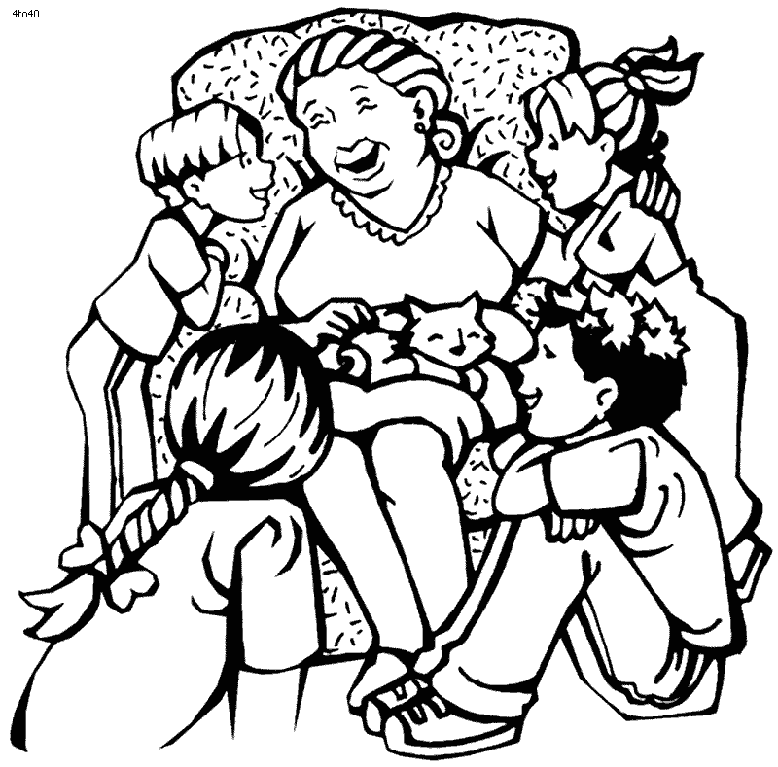 Childmothers Day Grandma Coloring Pages For Kids