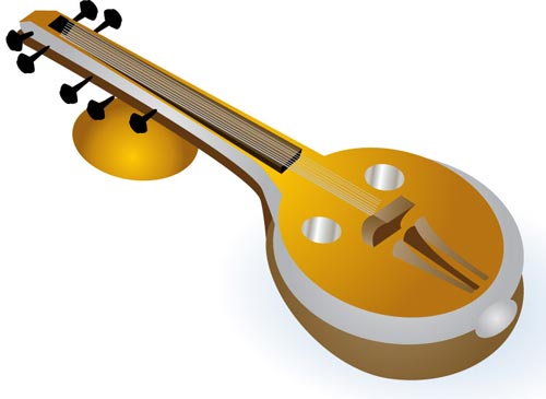 Indian music instruments vectors