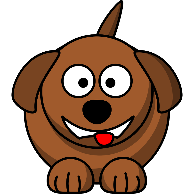 Clipart - Cartoon dog laughing or smiling
