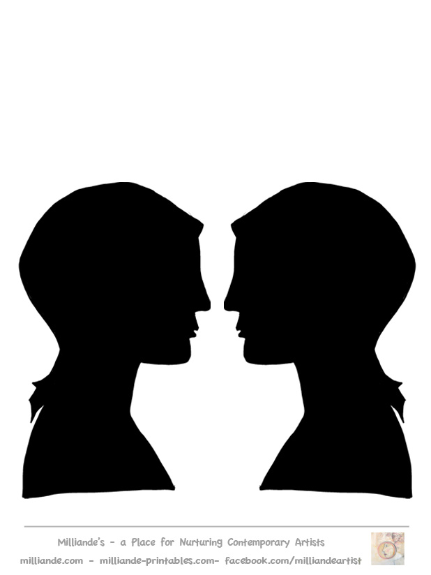 Female Face Silhouette Template,Face Silhouette Collection of ...