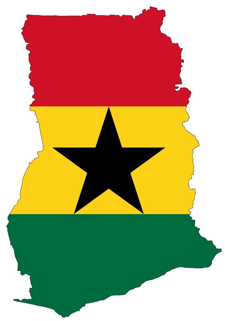 Ghana Flag Map - Mapsof.net | flags around the world | Pinterest