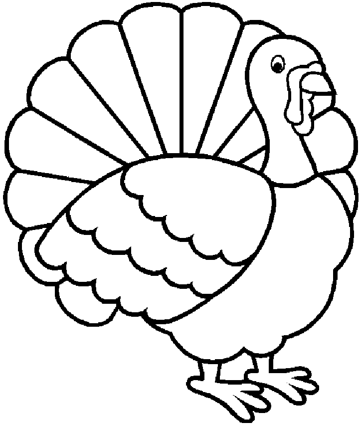 Coloring picture of a turkey