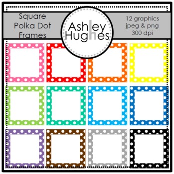 SQUARE POLKA DOT FRAMES {GRAPHICS FOR COMMERCIAL USE ...