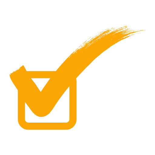Orange check mark 2 icon - Free orange check mark icons