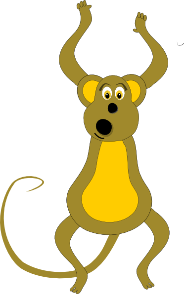 Jumping Monkey clip art - vector clip art online, royalty free ...