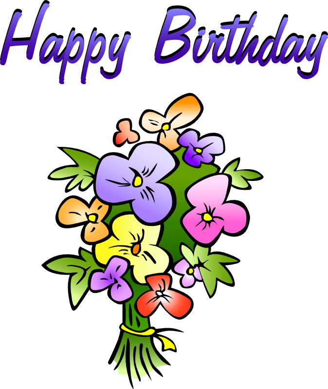 Free Birthday Greetings With Flowers Clip Art 2014 - Free Images
