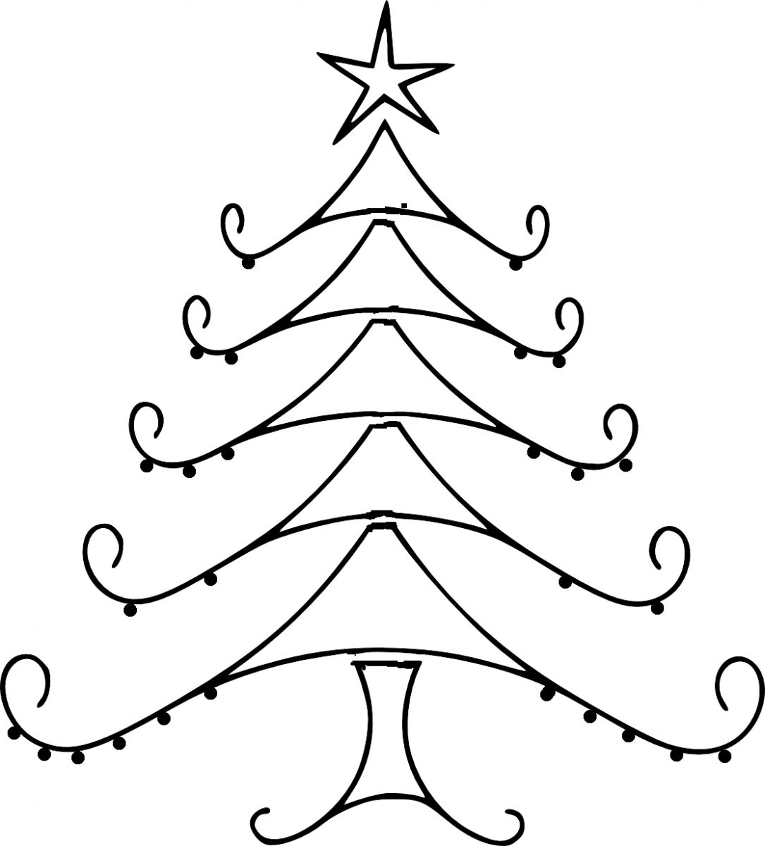 Christmas Line Drawing - Cliparts.co