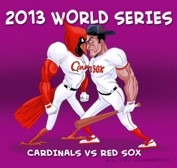 Cardinals Vs Red Sox World Series Cartoon ❤ Cartoon
