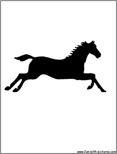 Jumping Horse Silhouette | Coloring Pages