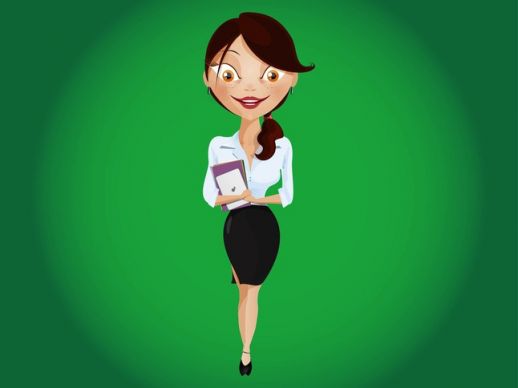 Business Lady Cartoon Vector - 1 Free Business Lady Cartoon ...