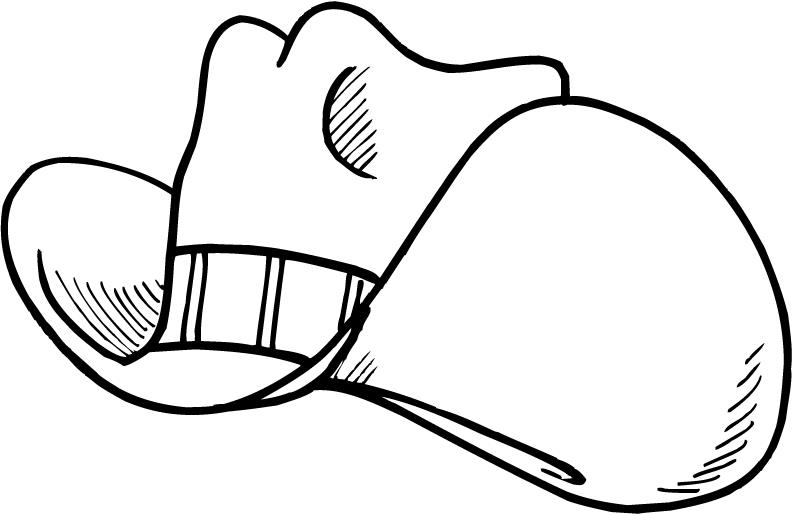 Cartoon Cowboy Hat Coloring Pages Kids - Viatolosa.net | #9195