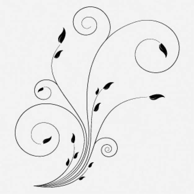 Free floral vector with swirls - Nature | Pixempire