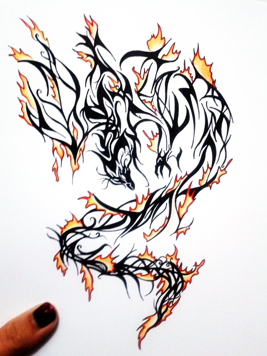 DeviantArt: More Like Phoenix fire tattoo design by MelodicInterval
