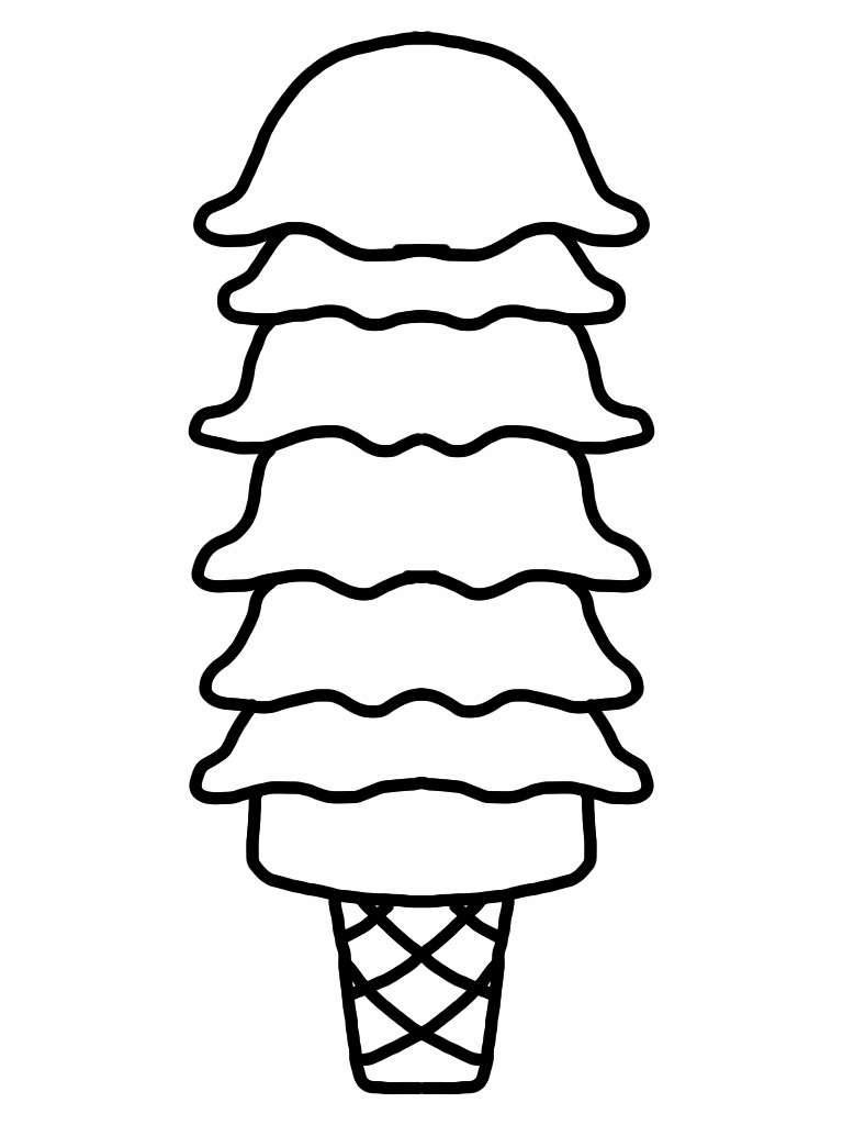 Ice cream cone coloring page | coloring pages hello kitty coloring ...