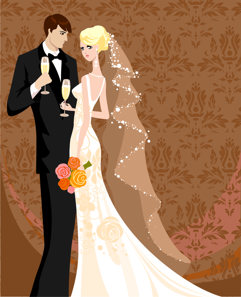 Wedding Card Background - Free Vector Download | Qvectors.net