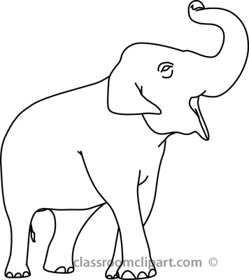 Elephant Outline Clipart - Free Clip Art Images