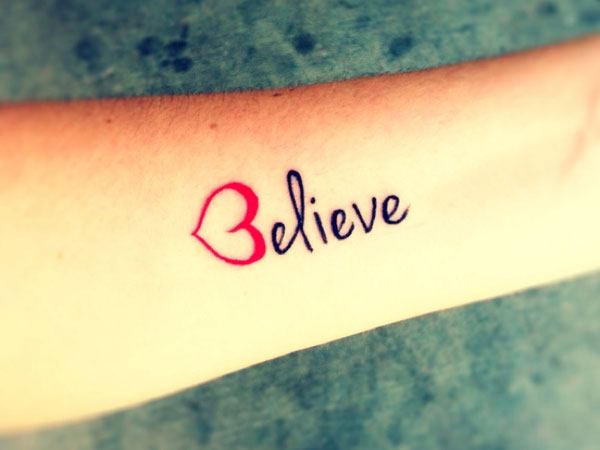 35 Inspirational Believe Tattoos - SloDive
