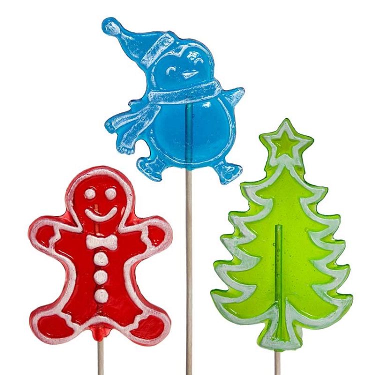 Whimsical Lollipop Assortment: 24 Hard candy lollipops shaped like ...