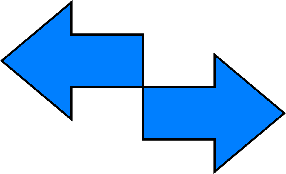 Free Stock Photos | Illustration of blue right and left arrows ...