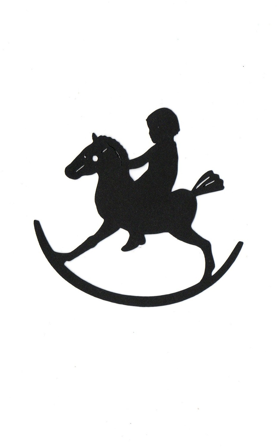 Boy on Rocking horse Child Silhouette die by simplymadescrapbooks