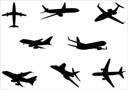 Airplane silhouette vector graphics pack - ClipArt Best - ClipArt Best