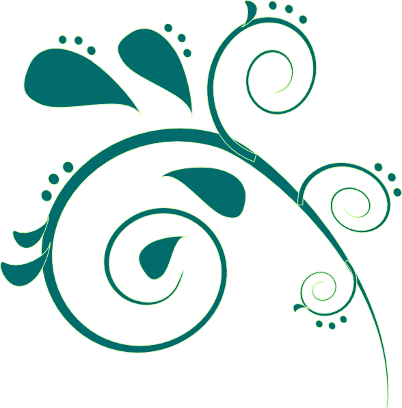 Teal Paisley clip art - vector clip art online, royalty free ...