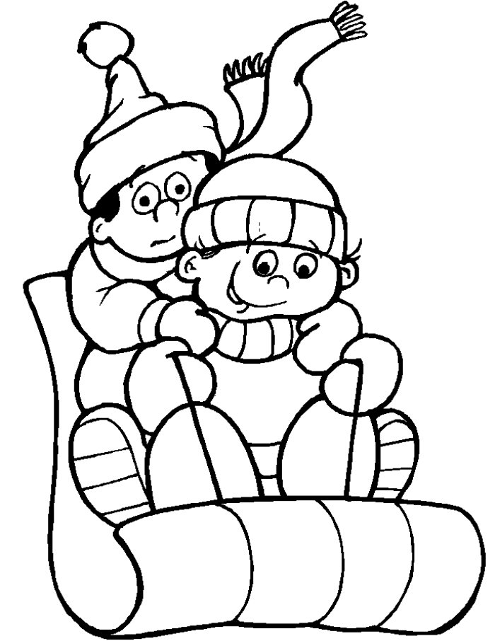 Sledding Coloring Pages - Free Printable Coloring Pages | Free ...