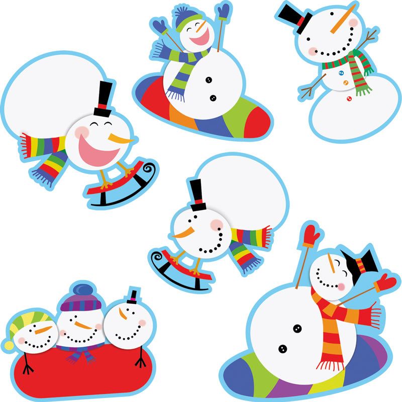 Snowmen 10" Jumbo Designer Cut-Outs - Really Good Stuff