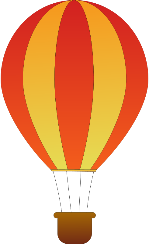 Striped Hot Air Balloons 2 | Clipart Panda - Free Clipart Images