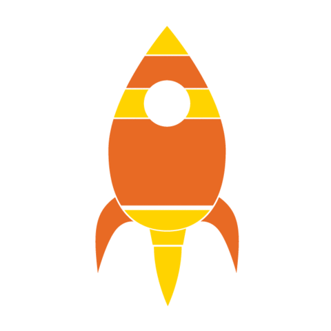 Rocket Ship Wall Stencil for Transportation Themed Kids Room
