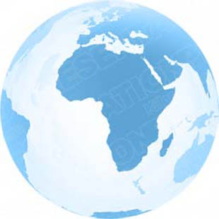 Download High Quality Royalty Free 3d Globe Africa Light Blue ...