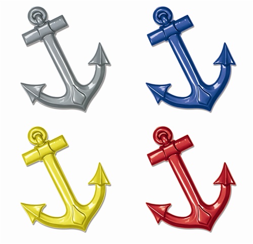 Assorted Plastic Ships Anchors (