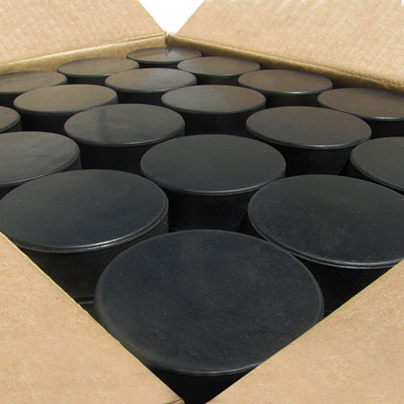 Bulk Hockey Pucks - Official Regulation 6 oz. by the Case